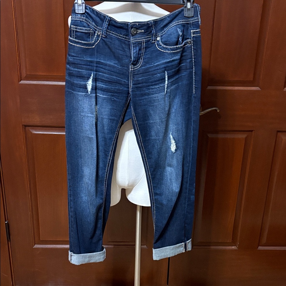 Maurices Dark Blue Ankle Jeans